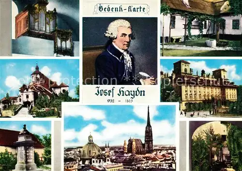 AK / Ansichtskarte Haydn_Joseph Gedenkkarte Geburtshaus Ruhestaette Schloss Esterhazy  