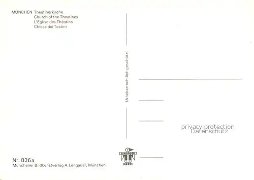 AK / Ansichtskarte Kirchenorgel Muenchen Theatinerkirche  