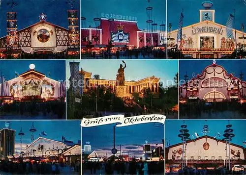 AK / Ansichtskarte Oktoberfest Festzelte Loewenbraeu Hofbraeuhaus  
