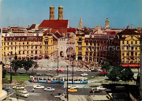 AK / Ansichtskarte Strassenbahn Muenchen Karlsplatz Frauenkirche  
