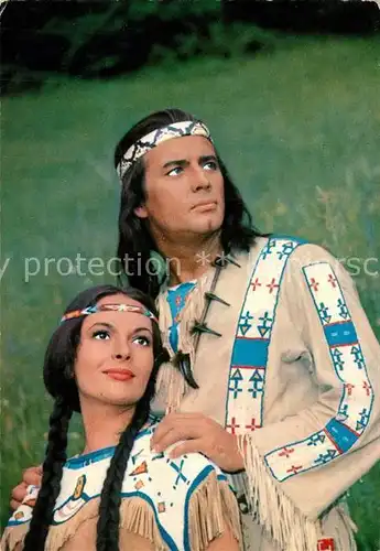 AK / Ansichtskarte Schauspieler Pierre Brice Karin Dor Film Winnetou II.  