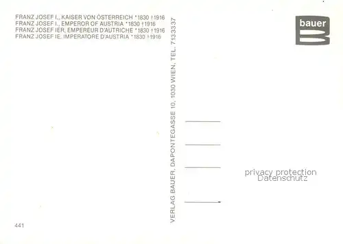 AK / Ansichtskarte Franz_Josef_I._Kaiser_von_oesterreich  
