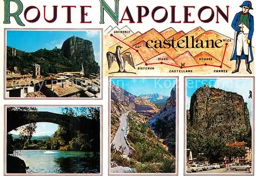 AK / Ansichtskarte Napoleon_Bonaparte Route Napoleon Castellane  