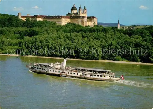 AK / Ansichtskarte Dampfer_Seitenrad Stift Melk Donau Wachau  