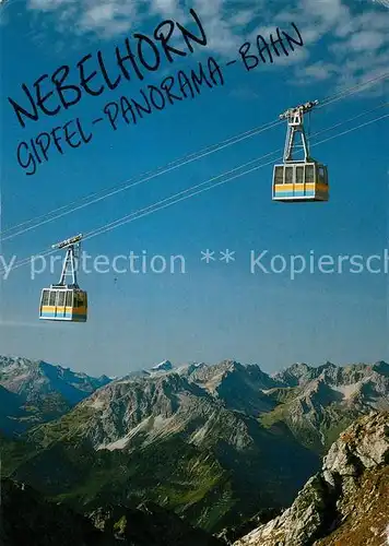 AK / Ansichtskarte Seilbahn Nebelhorn Gipfel Panorama Bahn  Seilbahn