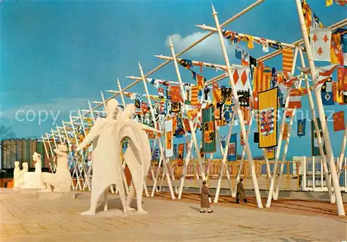 AK / Ansichtskarte Exposition_Universelle_Bruxelles_1958 Oriflammes Terrasse de l Esplanade  