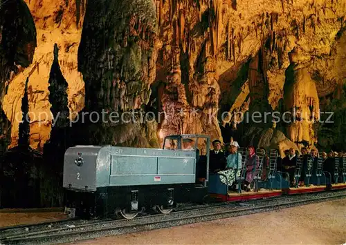 AK / Ansichtskarte Hoehlen_Caves_Grottes Postojnska Jama Hoehlenbahn  