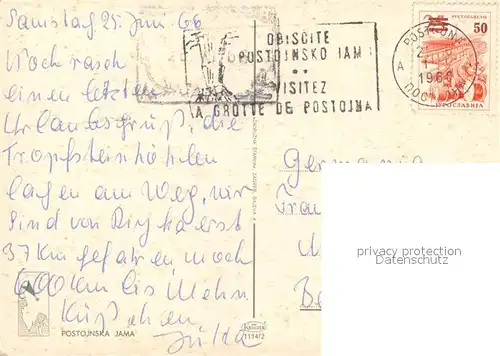 AK / Ansichtskarte Hoehlen_Caves_Grottes Postojnska Jama Hoehlenbahn  