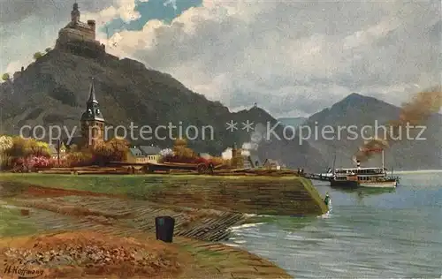 AK / Ansichtskarte Braubach_Rhein Marksburg Panorama Braubach Rhein