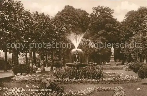 AK / Ansichtskarte Ems_Bad Kaiser Denkmal Ems_Bad