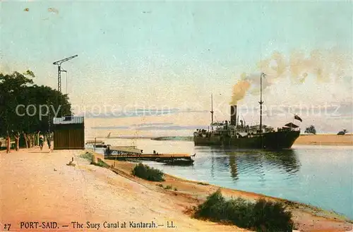 AK / Ansichtskarte Kantara Suez Canal Vapeur 