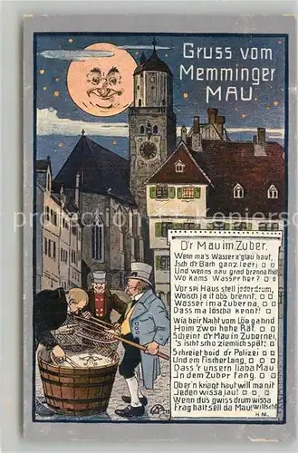 AK / Ansichtskarte Memmingen Gruss vom Memminger Mau Kuenstlerkarte Memmingen