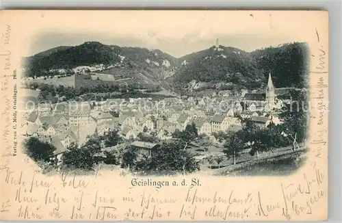 AK / Ansichtskarte Geislingen_Steige Stadtpanorama mit Blick zum oedenturm Geislingen_Steige