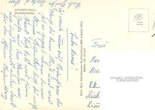 AK / Ansichtskarte Aichach Stadtpfarrkirche Aichach