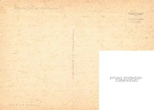 AK / Ansichtskarte Aichach mit Oberbernbach Fliegeraufnahme Aichach