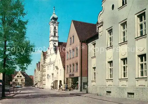 AK / Ansichtskarte Aichach Stadtplatz mit Spitalkirche Aichach