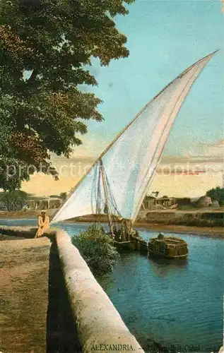 AK / Ansichtskarte Alexandria_Alexandrie_Aegypten Mahmudich Canal Alexandria_Alexandrie