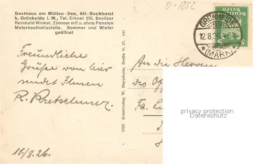 AK / Ansichtskarte Alt Buchhorst Waldpromenade Peetz See Alt Buchhorst