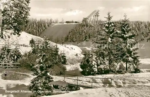 AK / Ansichtskarte Altenau_Harz Sprungschanze Winter Altenau Harz