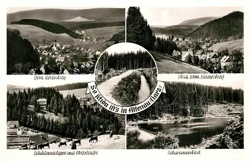 AK / Ansichtskarte Altenau_Harz Schuetzenklippe Oberstrasse Schwimmbad Altenau Harz