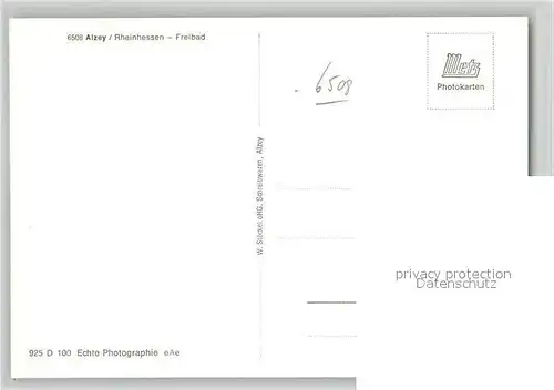 AK / Ansichtskarte Alzey Freibad Sprungturm Alzey