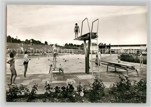 AK / Ansichtskarte Alzey Freibad Sprungturm Alzey