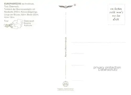 AK / Ansichtskarte Autobahn Brennerautobahn Europabruecke Innsbruck 
