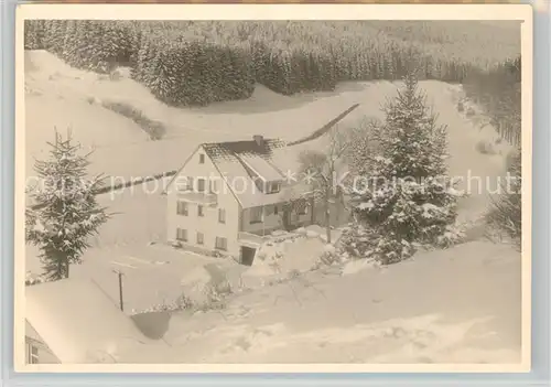 AK / Ansichtskarte Bad_Berleburg Gaestehaus Pension Winterlandschaft Bad_Berleburg