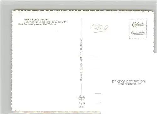 AK / Ansichtskarte Bad_Berleburg Gaestehaus Pension Hof Teiche Bad_Berleburg