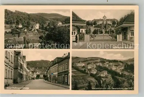 AK / Ansichtskarte Bad_Gottleuba Berggiesshuebel Sanatorium der SVA Ernst Thaelmann Strasse Gesamtansicht Bad