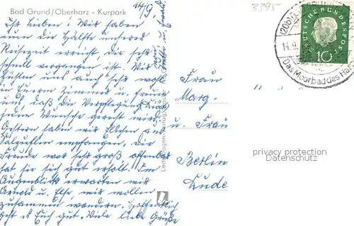 AK / Ansichtskarte Bad_Grund Kurpark Bad_Grund