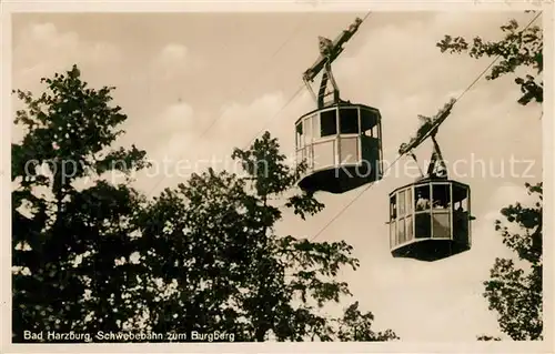 AK / Ansichtskarte Bad_Harzburg Schwebebahn zum Burgberg Bad_Harzburg