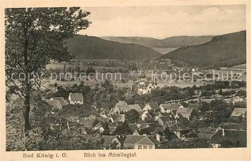 AK / Ansichtskarte Bad_Koenig_Odenwald Panorama Blick ins Muemlingtal Bad_Koenig_Odenwald