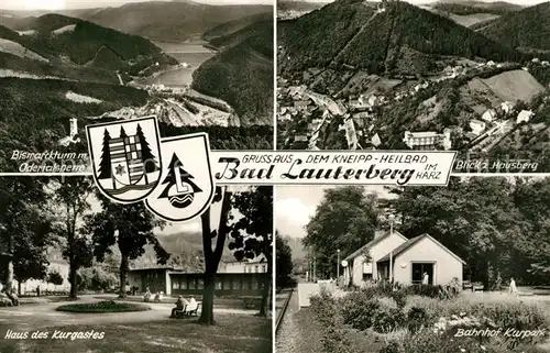 AK / Ansichtskarte Bad_Lauterberg Bismarckturm Odertalsperre Hausberg Haus des Kurgastes Bahnhof Bad_Lauterberg