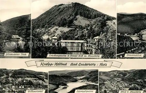 AK / Ansichtskarte Bad_Lauterberg Wiesenbeker Teich Erholungsheim Benno Stift Brockenblick  Bad_Lauterberg