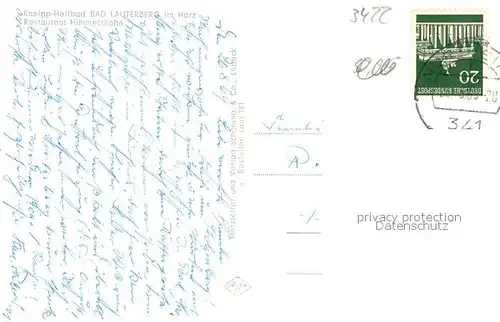 AK / Ansichtskarte Bad_Lauterberg Restaurant Himmelshoehe Bad_Lauterberg