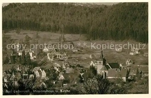 AK / Ansichtskarte Bad_Liebenzell Teilansicht mit Missionshaus und Kirche Bad_Liebenzell