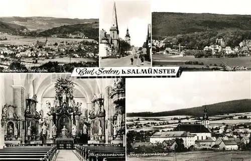 AK / Ansichtskarte Bad_Soden Salmuenster Panorama Franziskanerkloster Kirche Innenansicht Bad_Soden Salmuenster