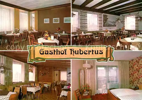 AK / Ansichtskarte Bad_Steben Gasthof Hubertus Gastraeume Gaestezimmer Bad_Steben