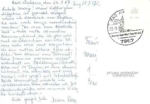 AK / Ansichtskarte Bad_Waldsee Kirche Stadtturm Stadtpanorama Bad_Waldsee