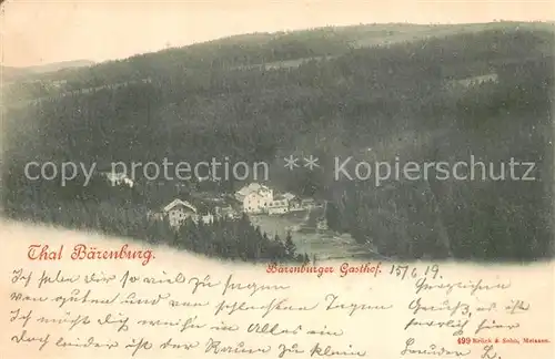 AK / Ansichtskarte Baerenburg_Sachsen Talblick Baerenburger Gasthof Baerenburg Sachsen