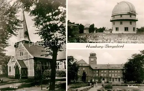 AK / Ansichtskarte Bergedorf_Hamburg Sternwarte Rathaus Kirche Bergedorf Hamburg