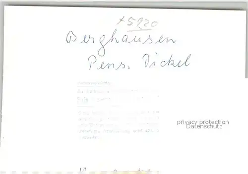 AK / Ansichtskarte Berghausen_Wittgenstein Gaestehaus Pension Dickel Berghausen_Wittgenstein