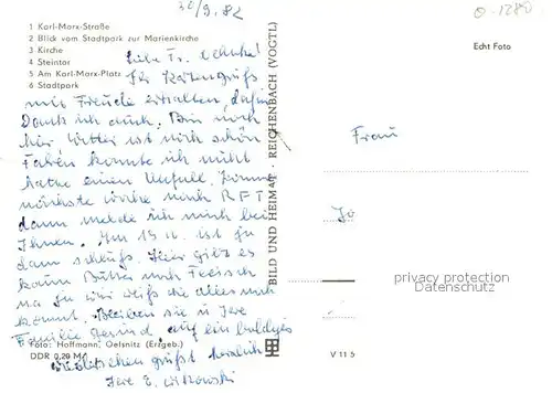 AK / Ansichtskarte Bernau_Berlin Karl Marx Strasse Marienkirche Kirche Steintor Stadtpark Bernau Berlin