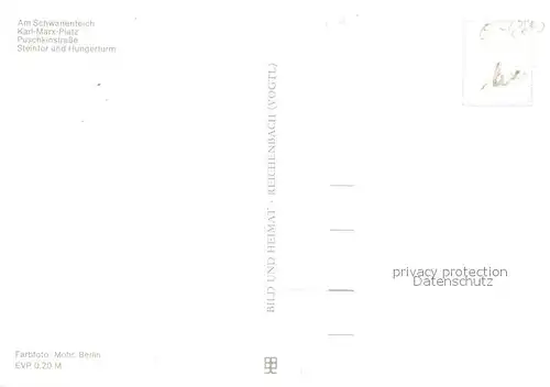 AK / Ansichtskarte Bernau_Berlin Schwanenteich Karl Marx Platz Puschkinstrasse Steintor Hungerturm Bernau Berlin