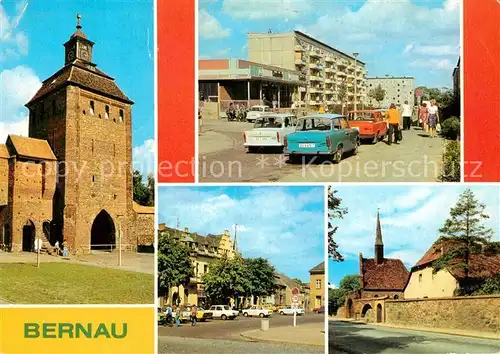AK / Ansichtskarte Bernau_Berlin Steintor Puschkinstrasse Markt Georgen Hospital Bernau Berlin