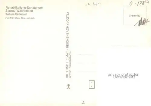 AK / Ansichtskarte Bernau_Berlin Waldfrieden REHA Sanatorium Kurhaus Restaurant Bernau Berlin
