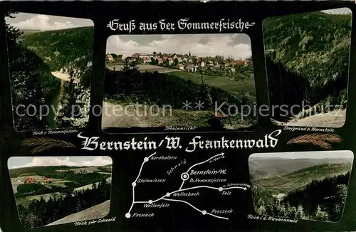 AK / Ansichtskarte Bernstein_Wald Blick vom Romansfelsen Total Dorfgrund Schneid Frankenwald Bernstein_Wald