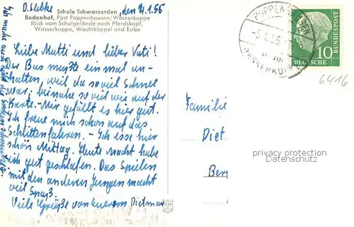 AK / Ansichtskarte Bodenhof_Gersfeld Schule Schwarzerden Winder Bodenhof Gersfeld