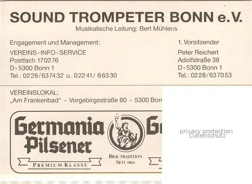 AK / Ansichtskarte Bonn_Rhein Sound Trompeter Bonn Gruppenaufnahme Bonn_Rhein
